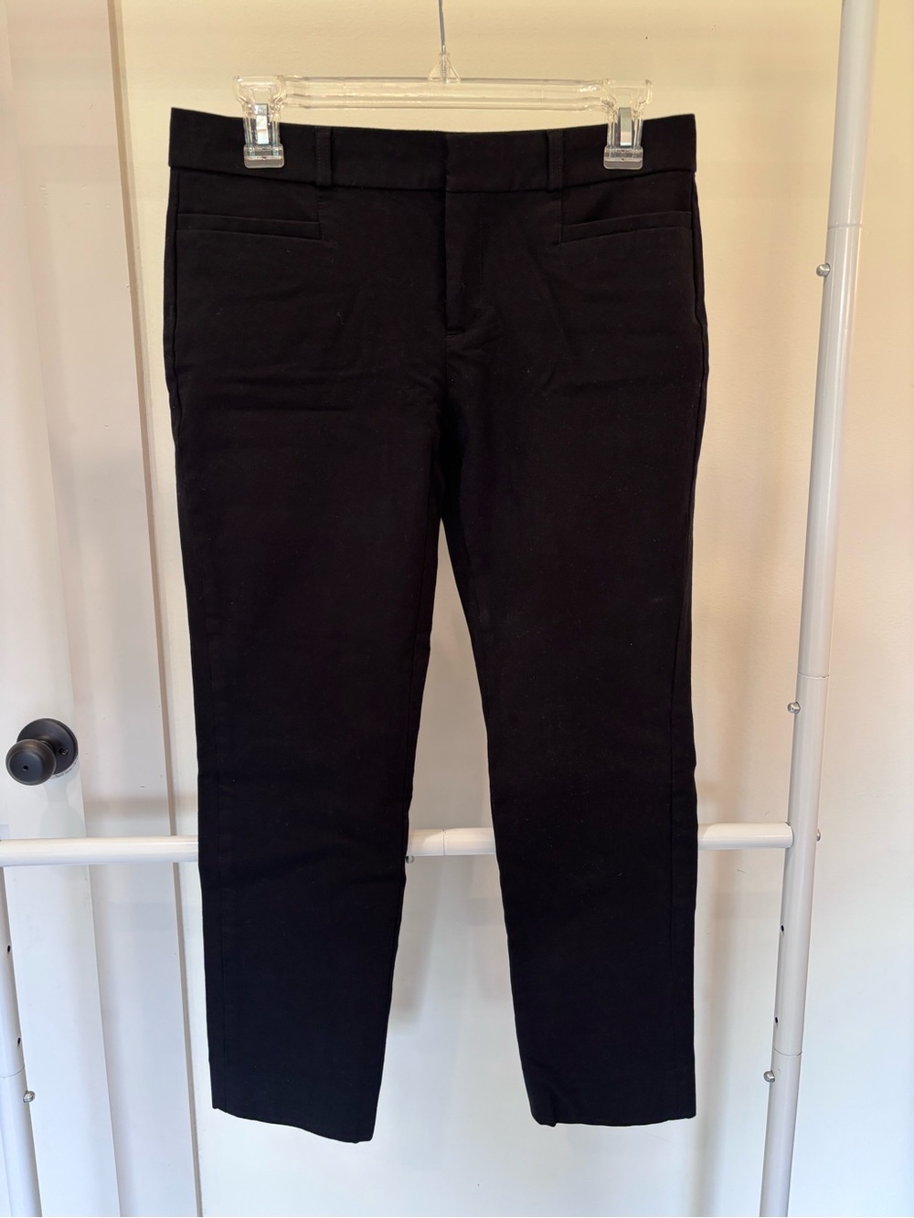 Banana Republic Black Ankle Cropped Straight-Leg Dress Pants